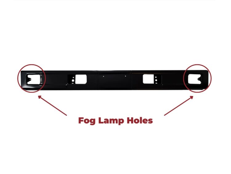 DAIHATSU, DELTA, DH92, DH93, DH94, Japanese Makes- Front Bumper Bar – Wide Cab – With Fog Lamp Holes – Delta (85-10), DH92-000-0W
