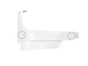 CW, DTJ9, Japanese Makes, NISSAN-UD- HeadLamp Garnish - RH Right Hand (Drivers Side) – Lower – Without Nut Cover Types (02-04/08), DTJ9-093-A1