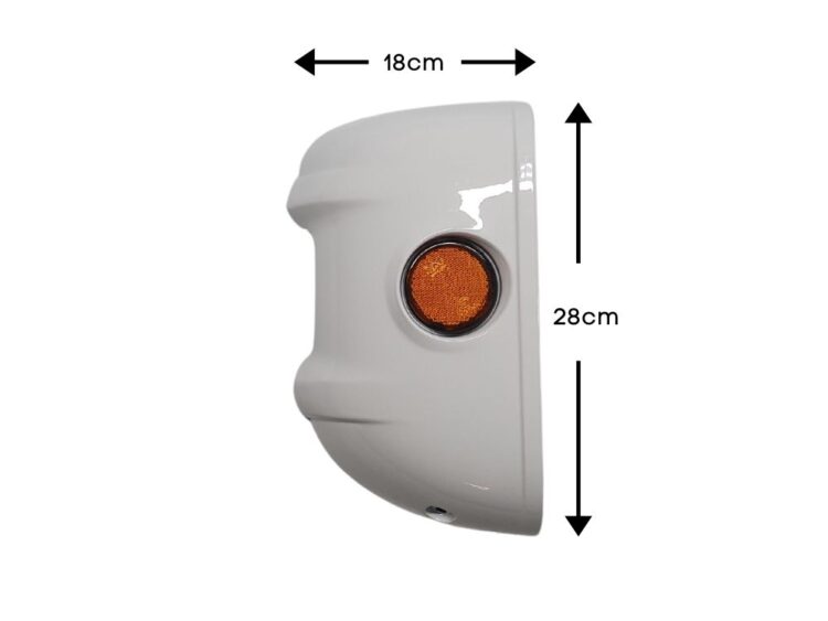 Front Bumper Bar End L/H - Short - With Reflector - To suit 28cm High Bar - LK/MK/PK (07/95-11) - Image 3