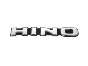 FD, FE, FF, FH, FM, FT, GD, GH, GRIFFON, GT, HAWKE, HI92a, HI92b, HINO, Japanese Makes, RANGER, RAVEN- Front Panel Emblem ”Hino” – Ranger (91-02), HI92-003E-B0, 765147560