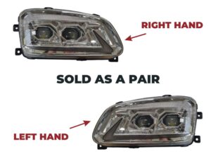 Headlamp R/H & L/H - LED - Chrome - With Daytime Running Lamp - SOLD AS A PAIR - Ranger Pro (03-17)