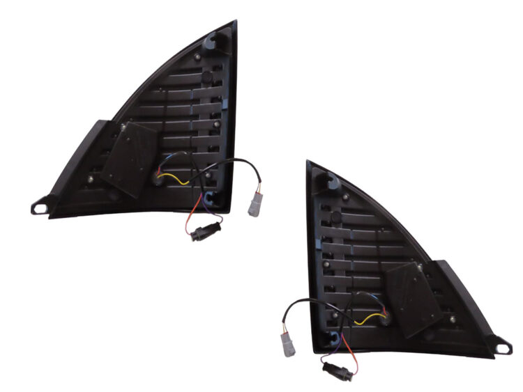 These Flasher Lamps suit both right hand & left hand side of the cab. They are Black LED 2 functions Flashing & Strobing - Hino Ranger Pro (2003-2017).