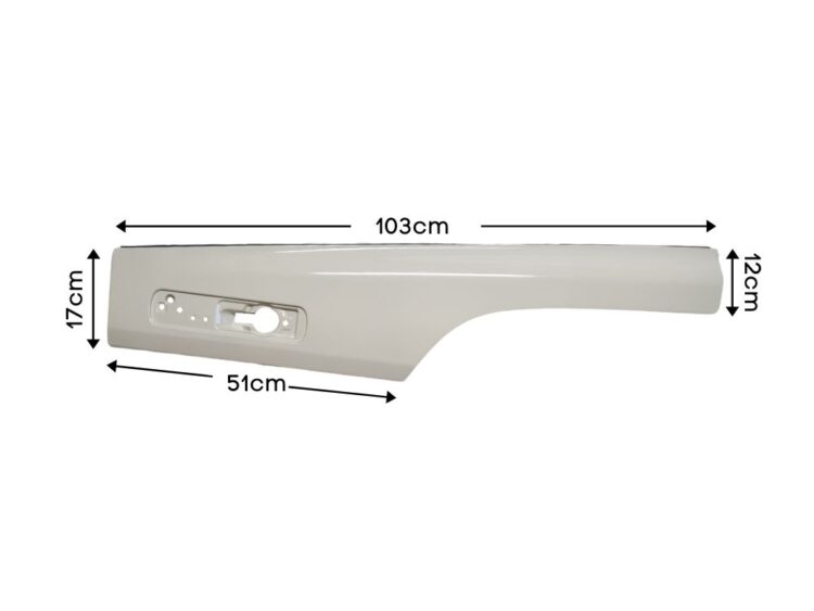 F SERIES, FRR, FSR, FVM, FVR, GVD, IS96, ISUZU, Japanese Makes- Door Garnish- LH Left Hand (Passengers Side)– Lower – F Series (96-07), IS96-040A-2