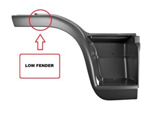 EUROCARGO, European Makes, IV96, IVECO, MEDIUM, TECTOR- Step Panel - RH Right Hand (Drivers Side) – Twin Step – With Low Fender – Black – Medium/Tector , IV96-030-B1, 504054942