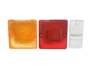 Mitsubishi/Fuso Canter Tail Lamp Lens R/H = L/H - 3 Piece Set - Amber / Red / Clear - FE5/FB5/FE6/FG6 (1995-2005)