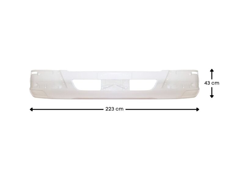 Front Bumper Bar - Painted White - With Headlamp Holes - Wide Cab - FM/FN (11-19) - Image 2