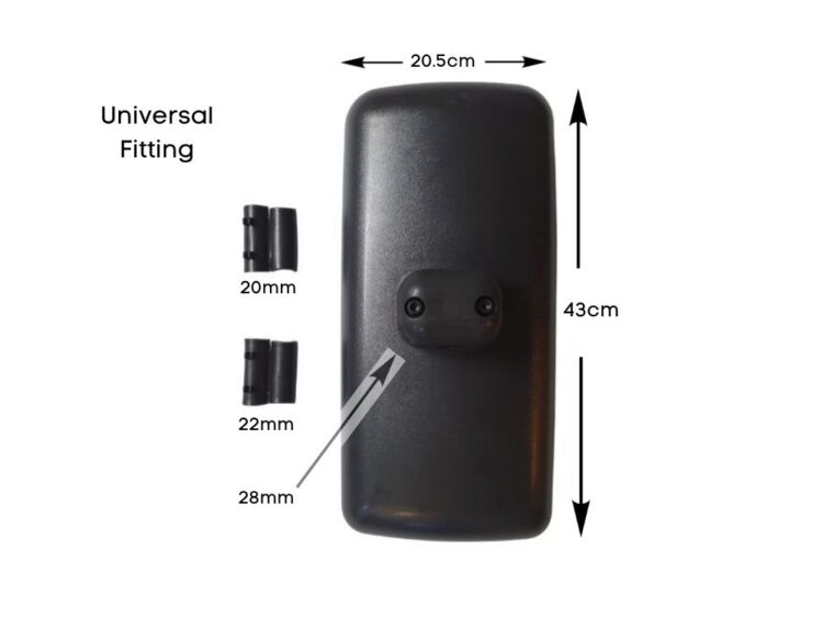 Mirror Head - Manual - Flat Main Glass - With Spotter R/H = L/H - Genuine Britax - FS5/FP5/FV5 (11-18) - Image 3