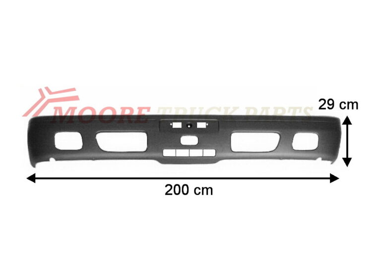 DUTRO, DYNA, HINO, Japanese Makes, TOYOTA, TY69, TY69, XZU4, XZU4- Front Bumper Bar – Plastic – Wide Cab – XZU4 (00-11), TY69-000-B0, 52111-37320 / 5211137320
