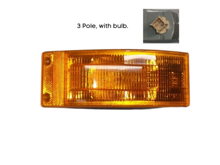 Park Lamp R/H = L/H - Amber - 3 Pole - With Globe - FH/FM (95-02) - Image 2