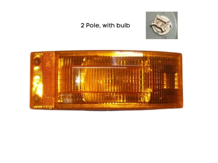 Park Lamp R/H = L/H - Amber - 2 Pole - With Globe - FH/FM (95-02) - Image 2